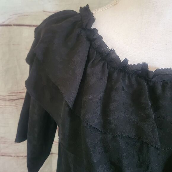 Zadig & Voltaire Milkmaid Tease Jac Leo Silk Off the Shoulder Top Size Large - Picture 6 of 8